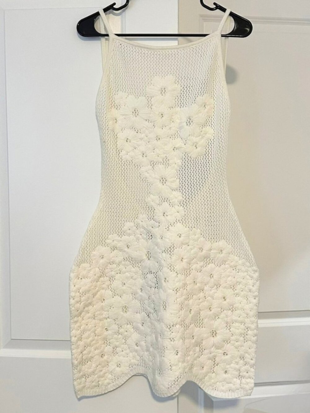 Sandy Crochet Backless Mini Dress